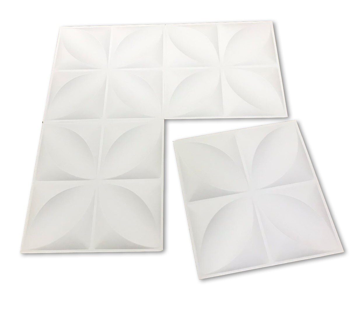 GF Casa Decor Textured 3D PVC Wall Panels PRIMAVERA – 12pc White 19.7″ x 19.7″