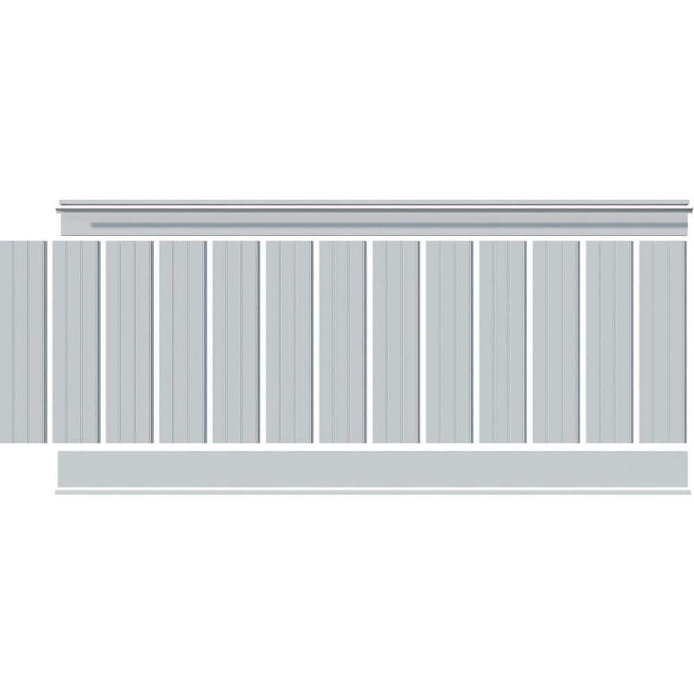 Ekena Millwork 5/8″x96″x40″ PVC Beadboard Wainscoting (Heights Up-To 41-5/8″)