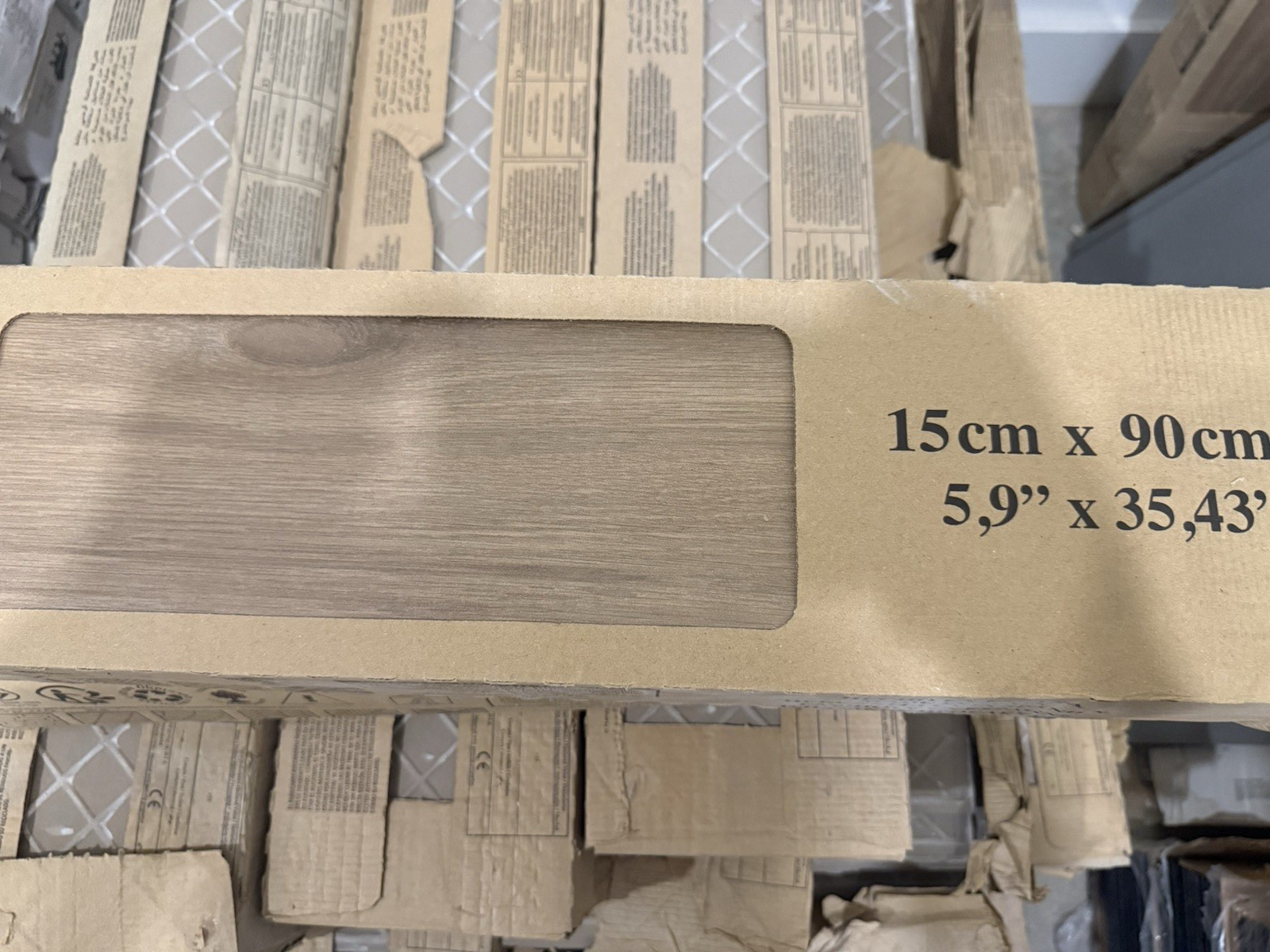 Porcelain Wood-Look Tile 15x90cm Brown Matte Rectified Floor/Wall Bath/Kitch