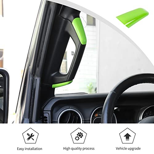 for Jeep JL A&B Pillar Grab Handles Trim Cover for 2018-2023+ Jeep Green