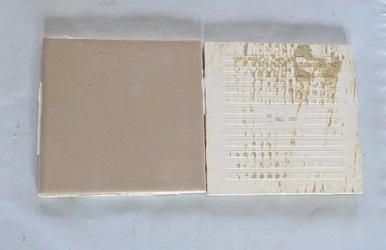 Vintage 4 1/4″ American Olean Tile Sandlewood / Suntan Light brown Reclaimed