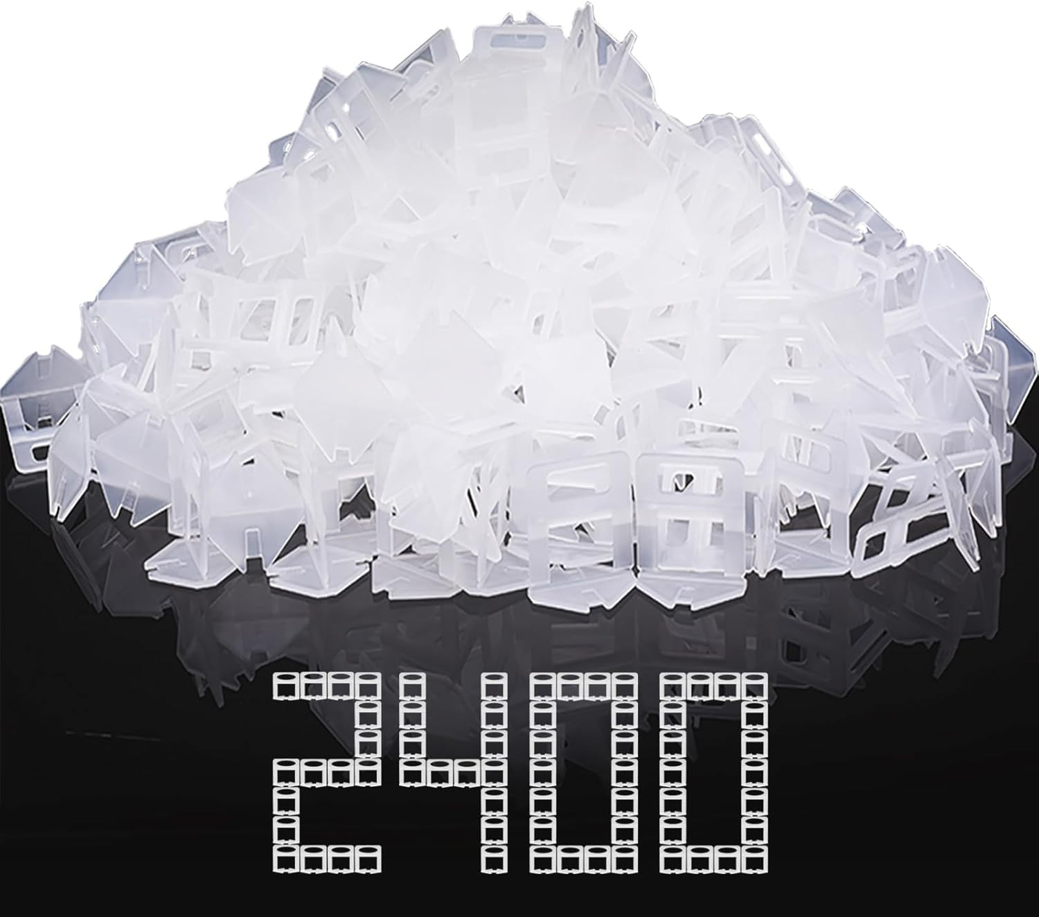 Tile Leveling System Clips – DIY 2400 Tiles Leveler Spacers – 1/16 Inch