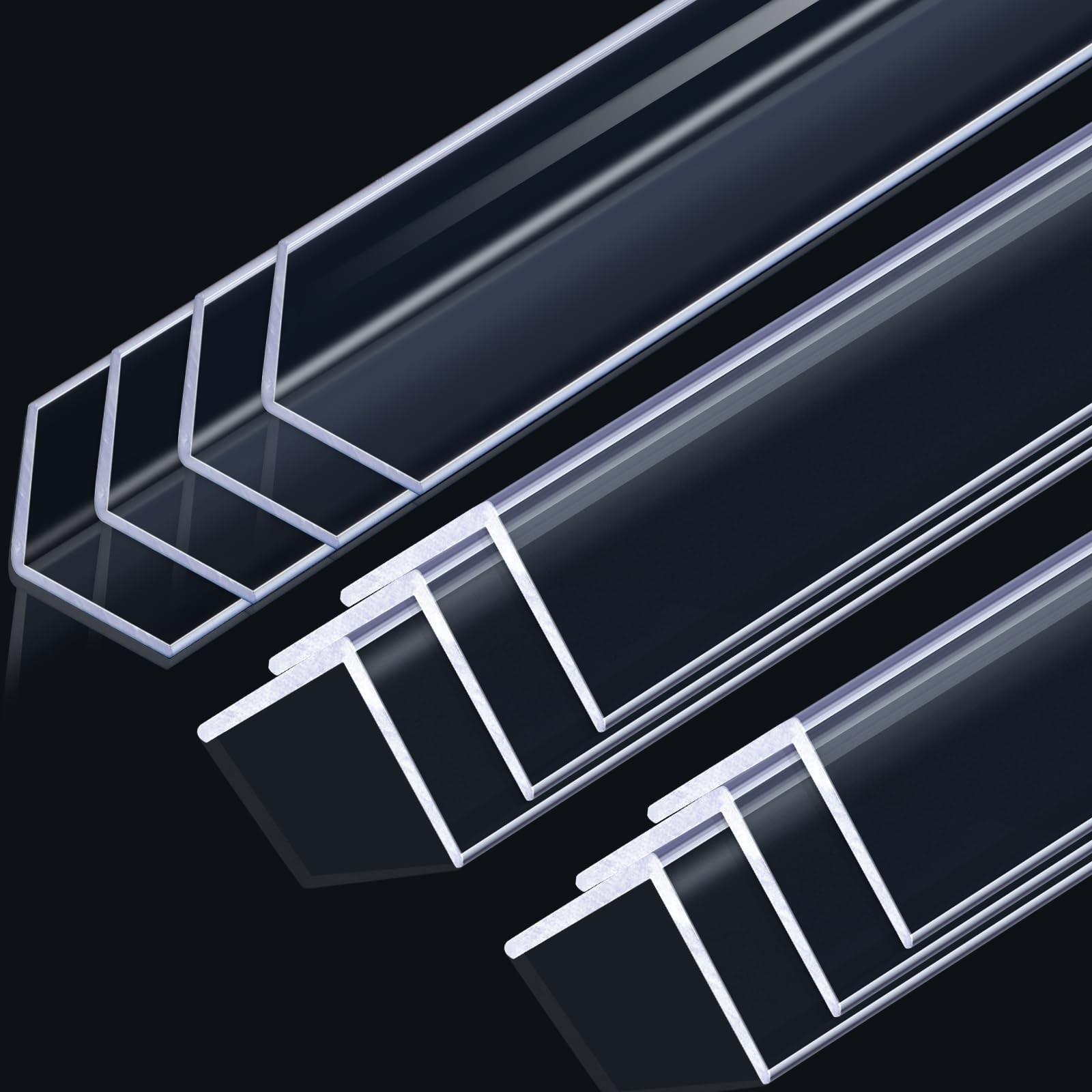 Sasylvia 10 Pcs Wall Corner Protector Guards, Vinyl 3/4 x 48 Inches Corner Tr…