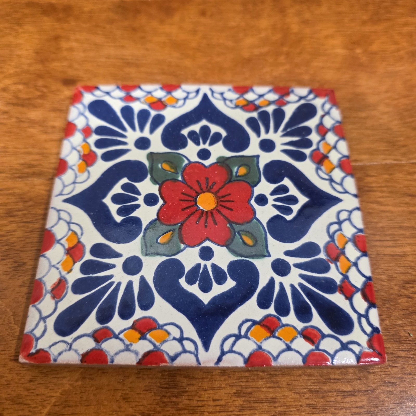 82 Pieces Spanish Mexican Handpainted Terracotta Talavera Tiles 4.25″ x 4.25″