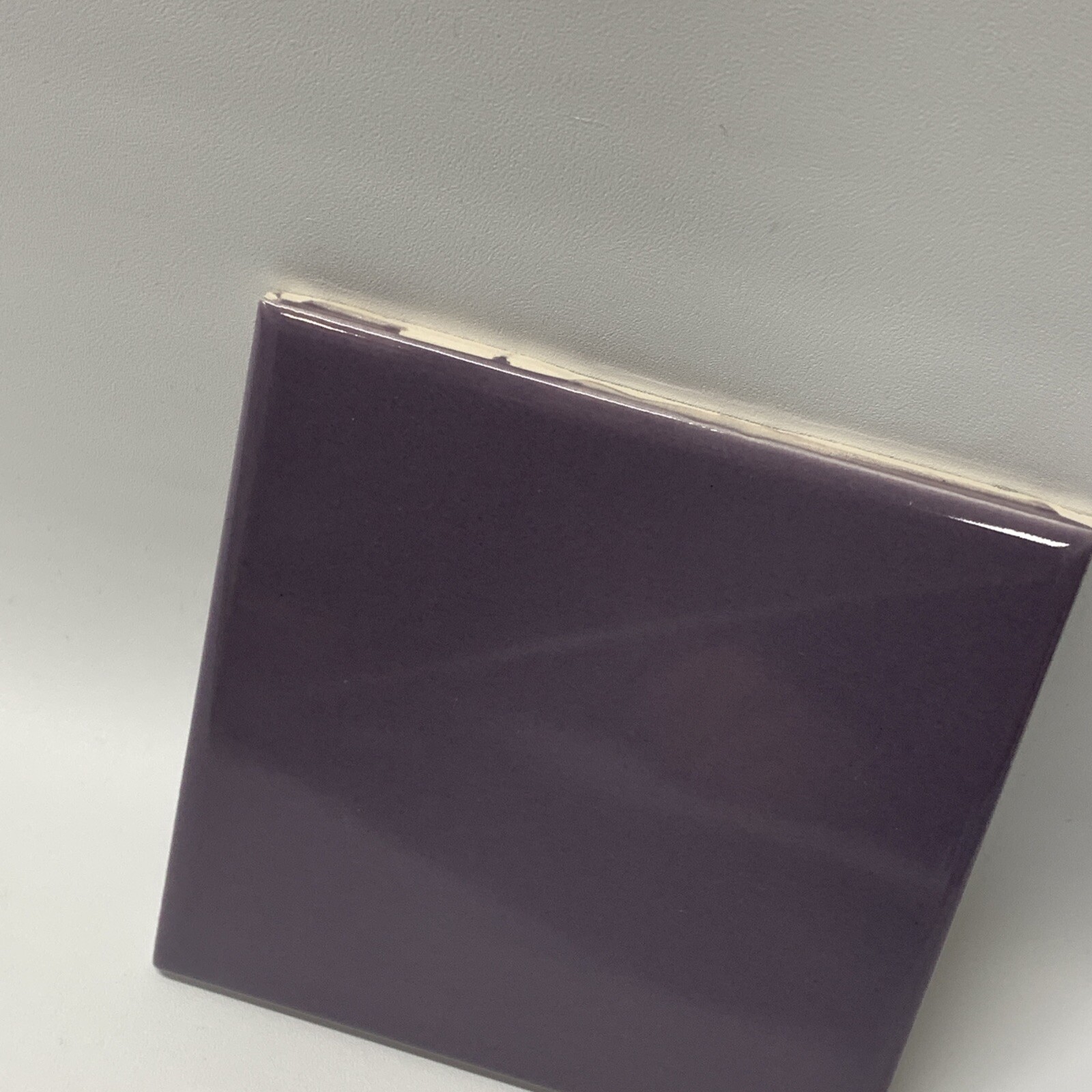 Lilac Violet Purple Ceramic Tile 4 3/8 Vintage FT Mid Century Modern 4×4 Tile