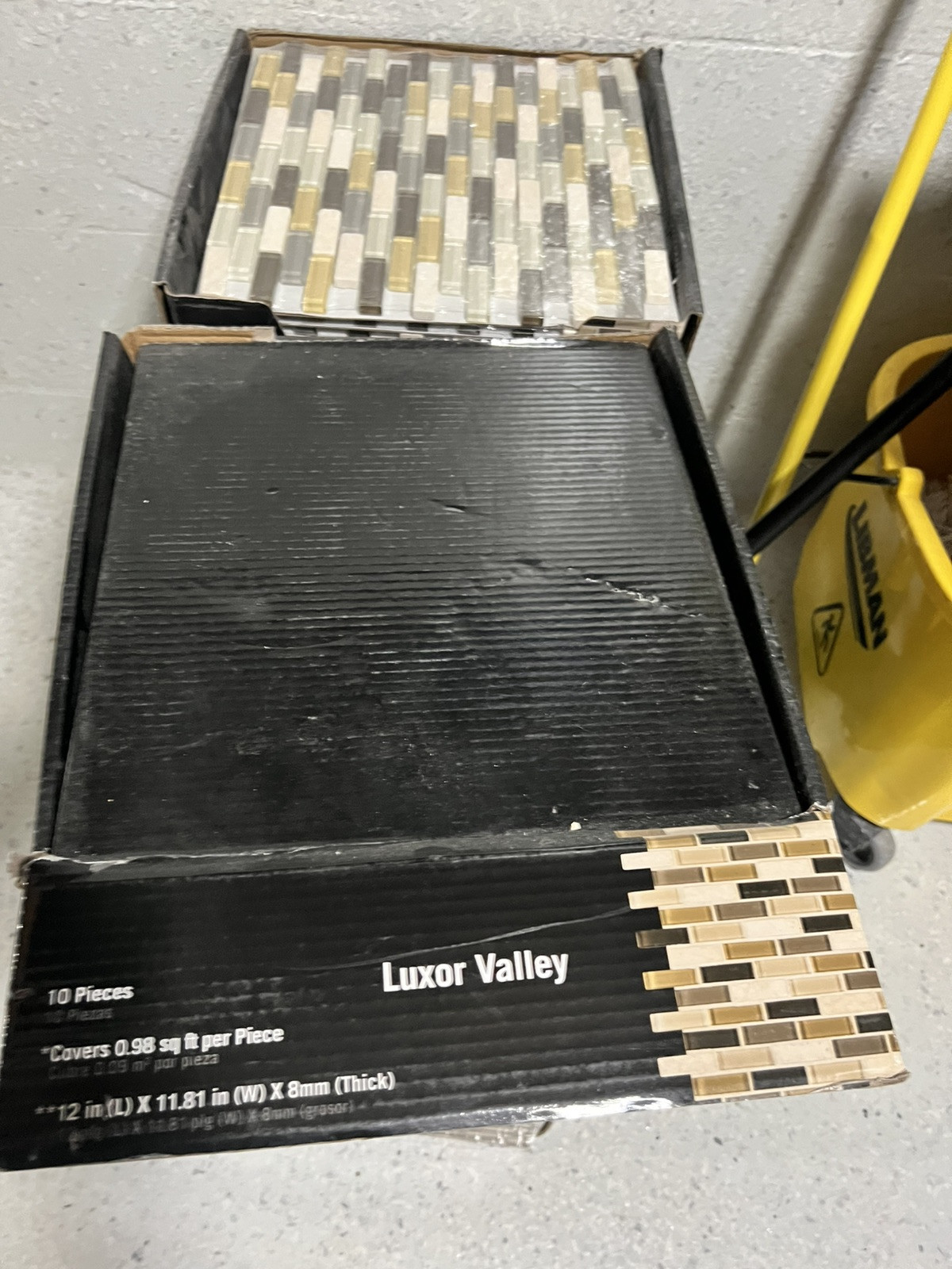 Luxor Valley Brick Glass Stone Mesh Mounted Mosaic Tiles MSI (one box) 1 Of 10