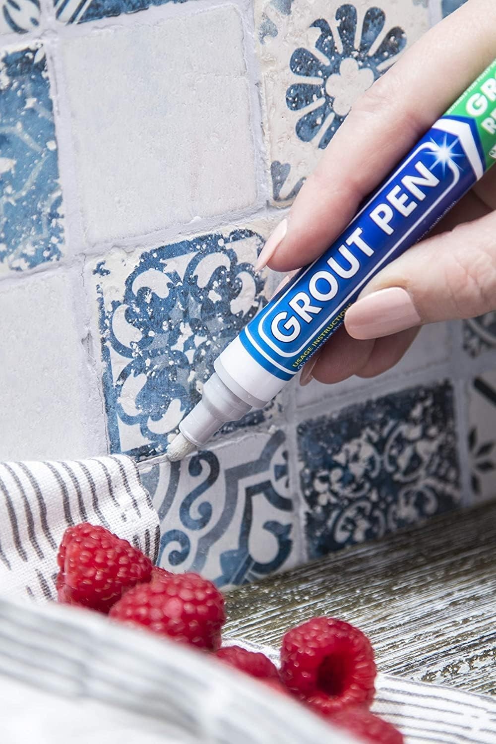 Grout Pen Light Grey Tile Paint Marker: Waterproof Grout Paint, Tile Grout Co…
