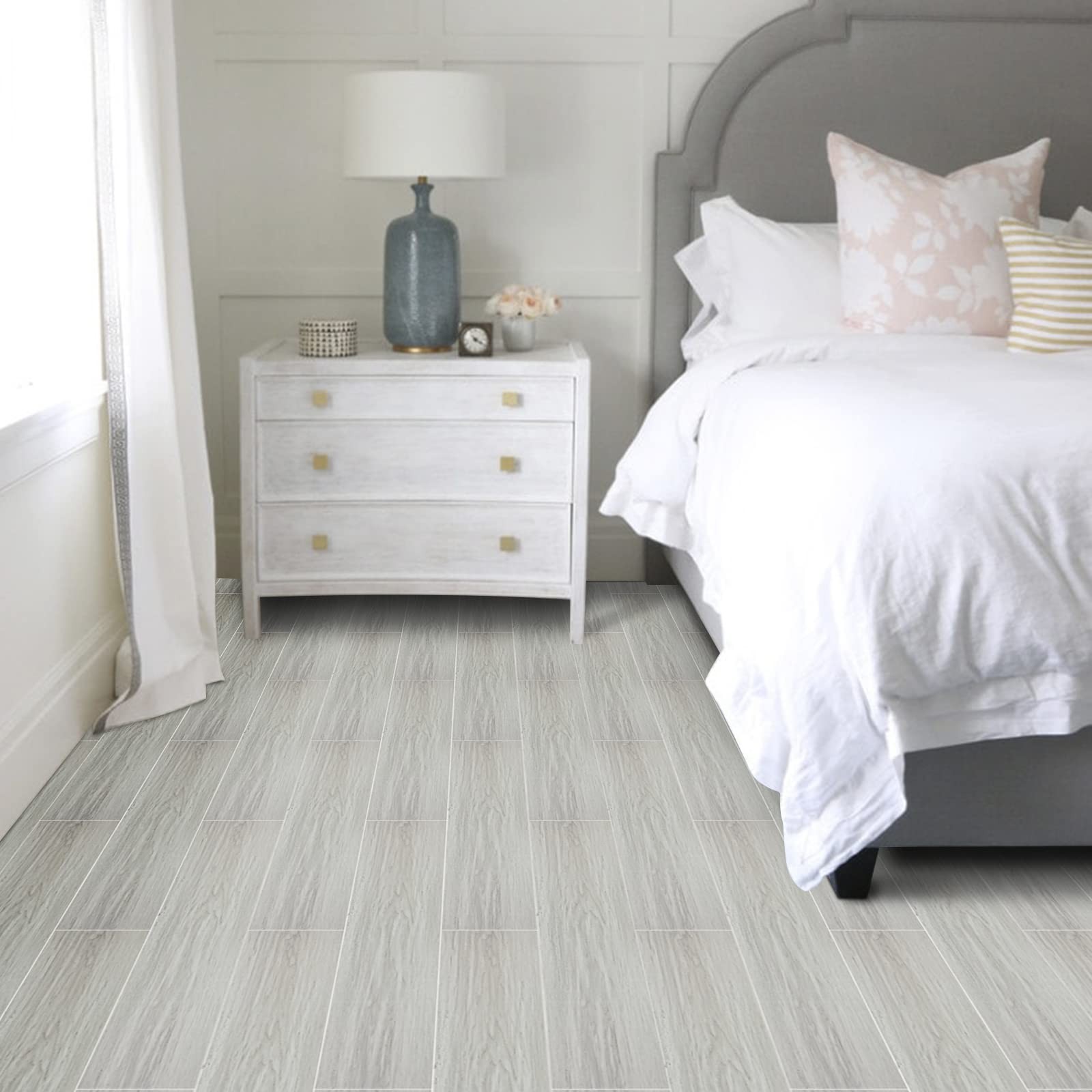 20-Pack 30 Sq.Ft Peel and Stick Floor Tile, Vinyl Plank Flooring, Natural Woo…