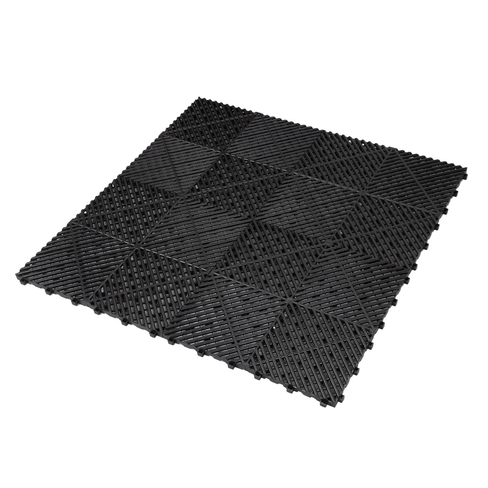 15.75” x 15.75” Vented Water Drainage Interlocking Garage Floor Tiles 50Pcs