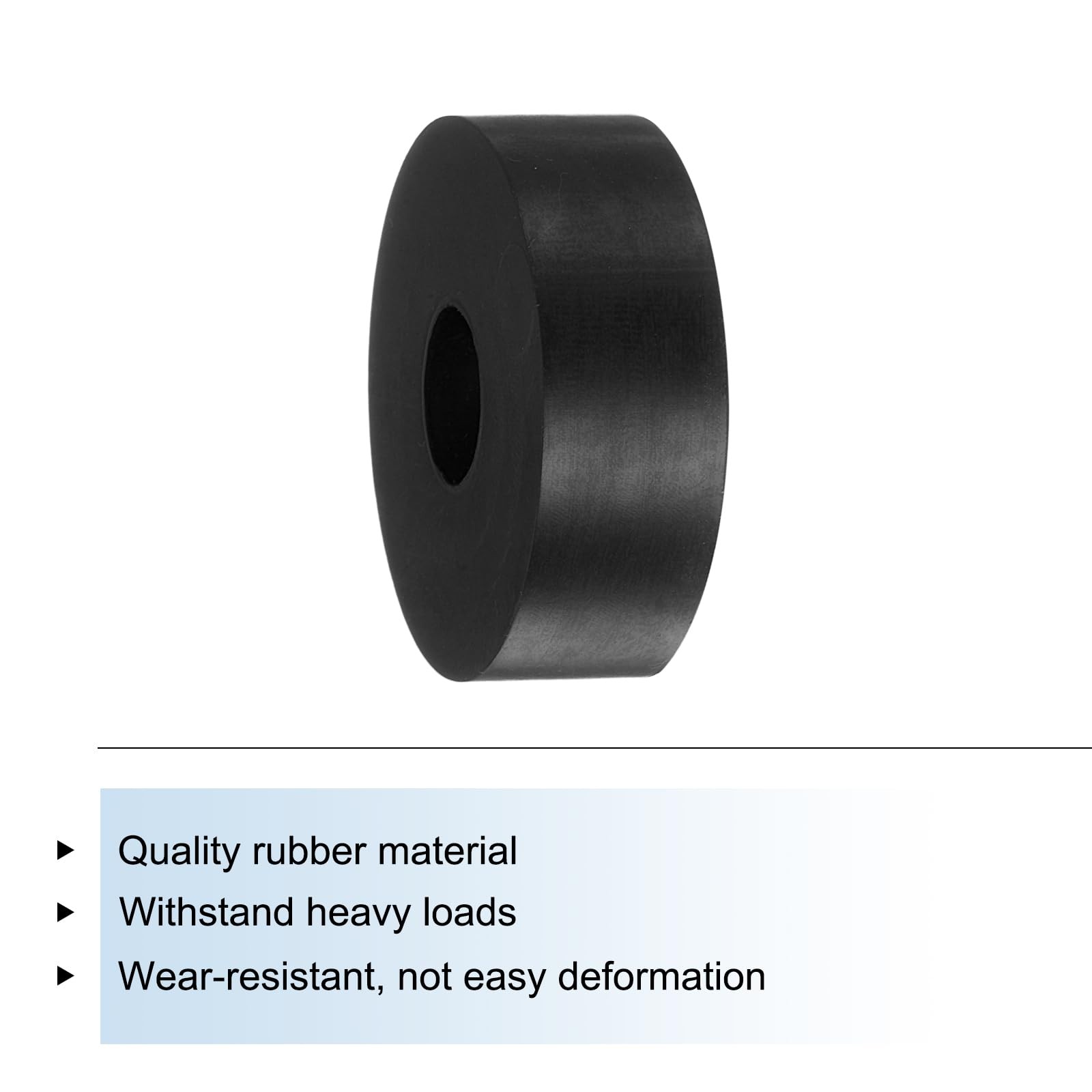 uxcell 8pcs Rubber Spacers 1-1/2″ OD x 1/2″ ID x Height, Balck