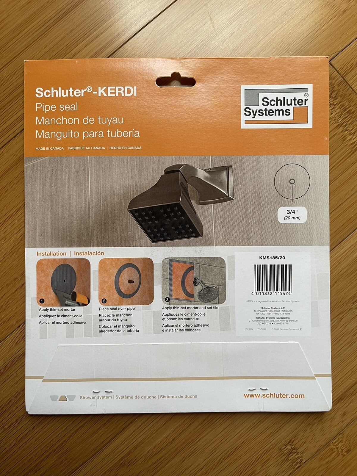 Schluter Kerdi Pipe Seal 3/4″ [Brand New]