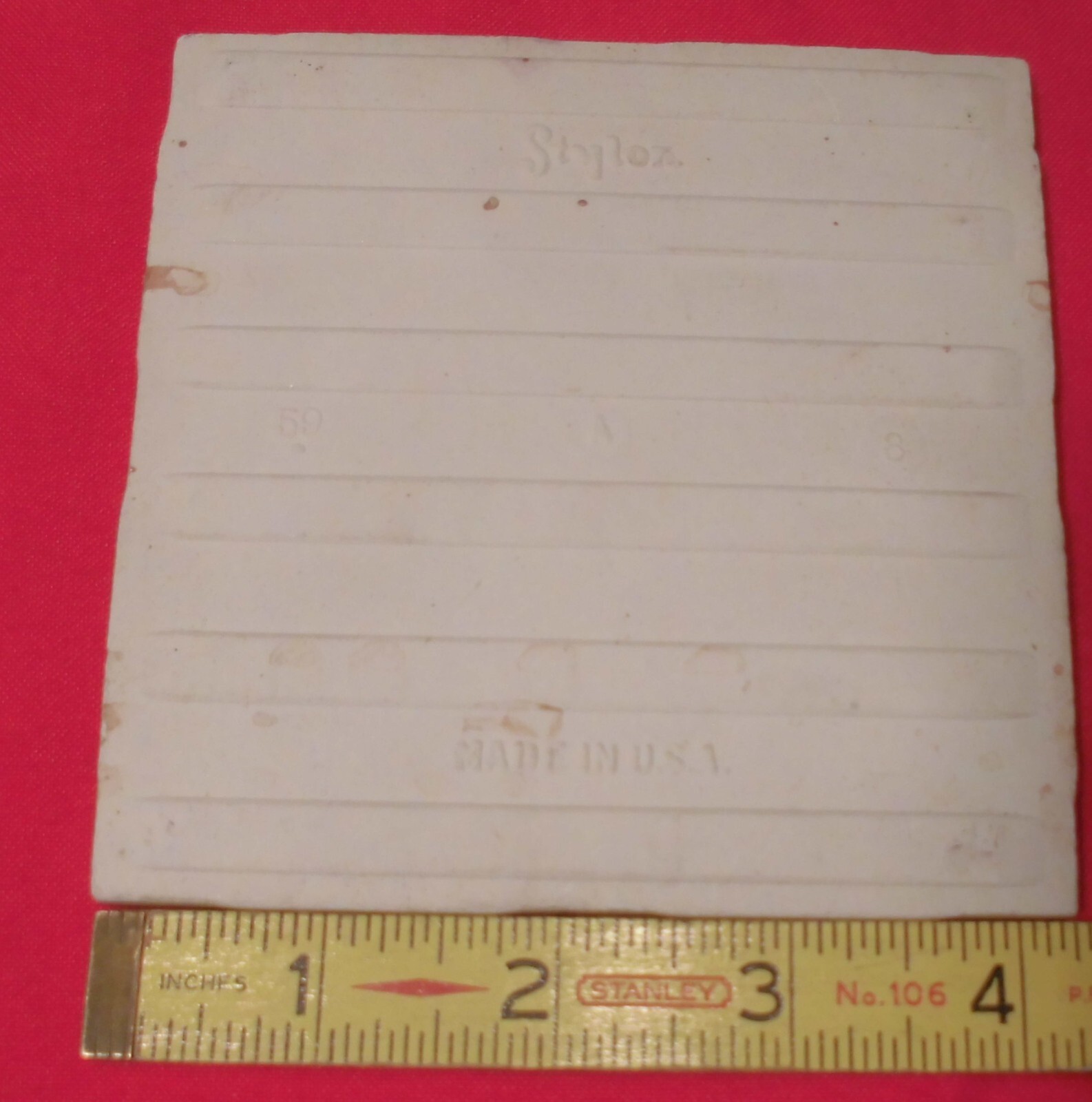 1 pc. Creme De Mocha: 4-1/4″ Glossy Ceramic Tile by Stylon Co. New Old Stock