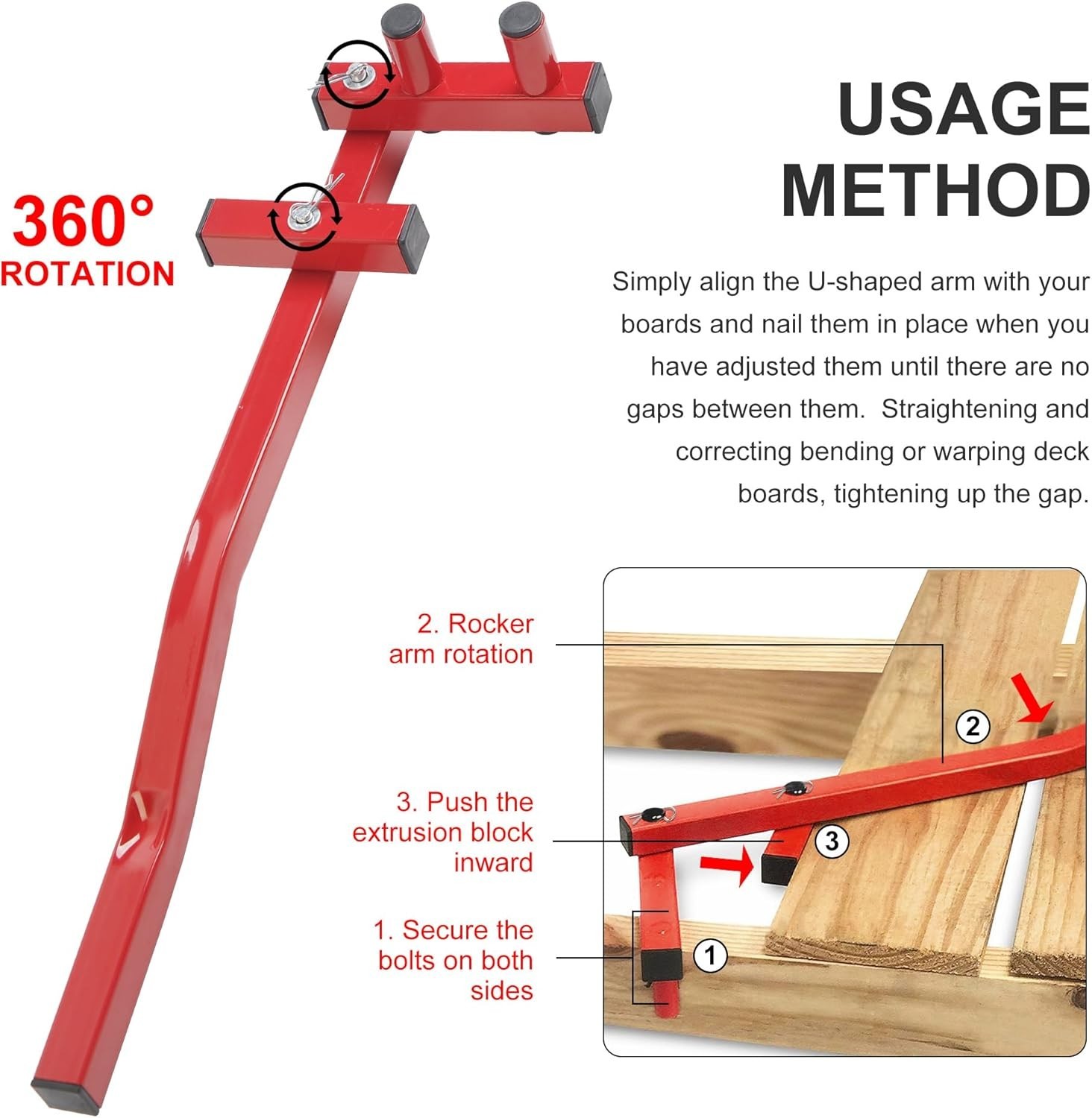 Decking Straightening Tool Deck Board Bender Straightener Bending Carbon Steel S