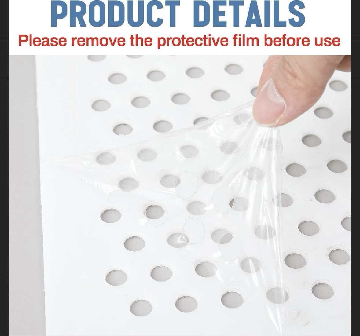 2’x2′ White Plastic Perforated Tile with 3/8″ Holes (2-Pack)