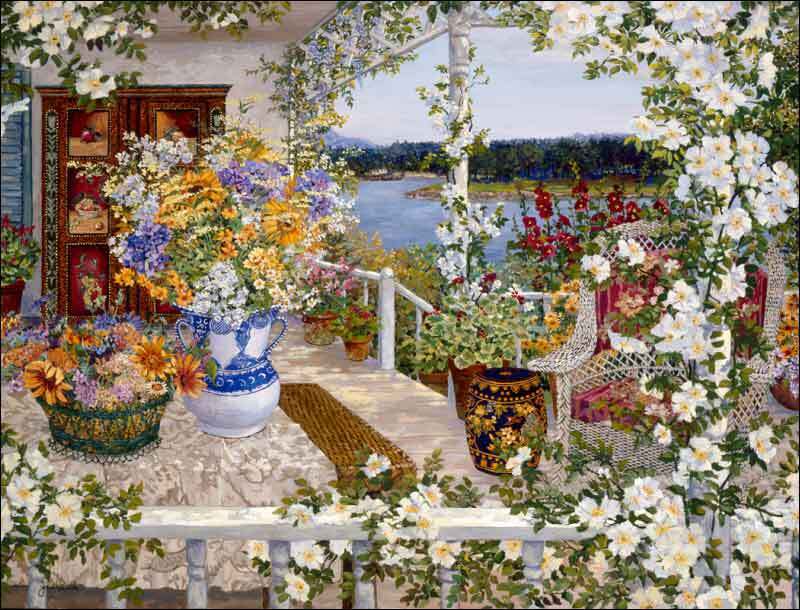 Floral Accent & Decor Tile John Powell Garden Art POV-JP002AT