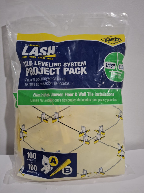 QEP LASH Tile Leveling System 200pc 1/16″ Clips & Wedges (PROJECT PACK)