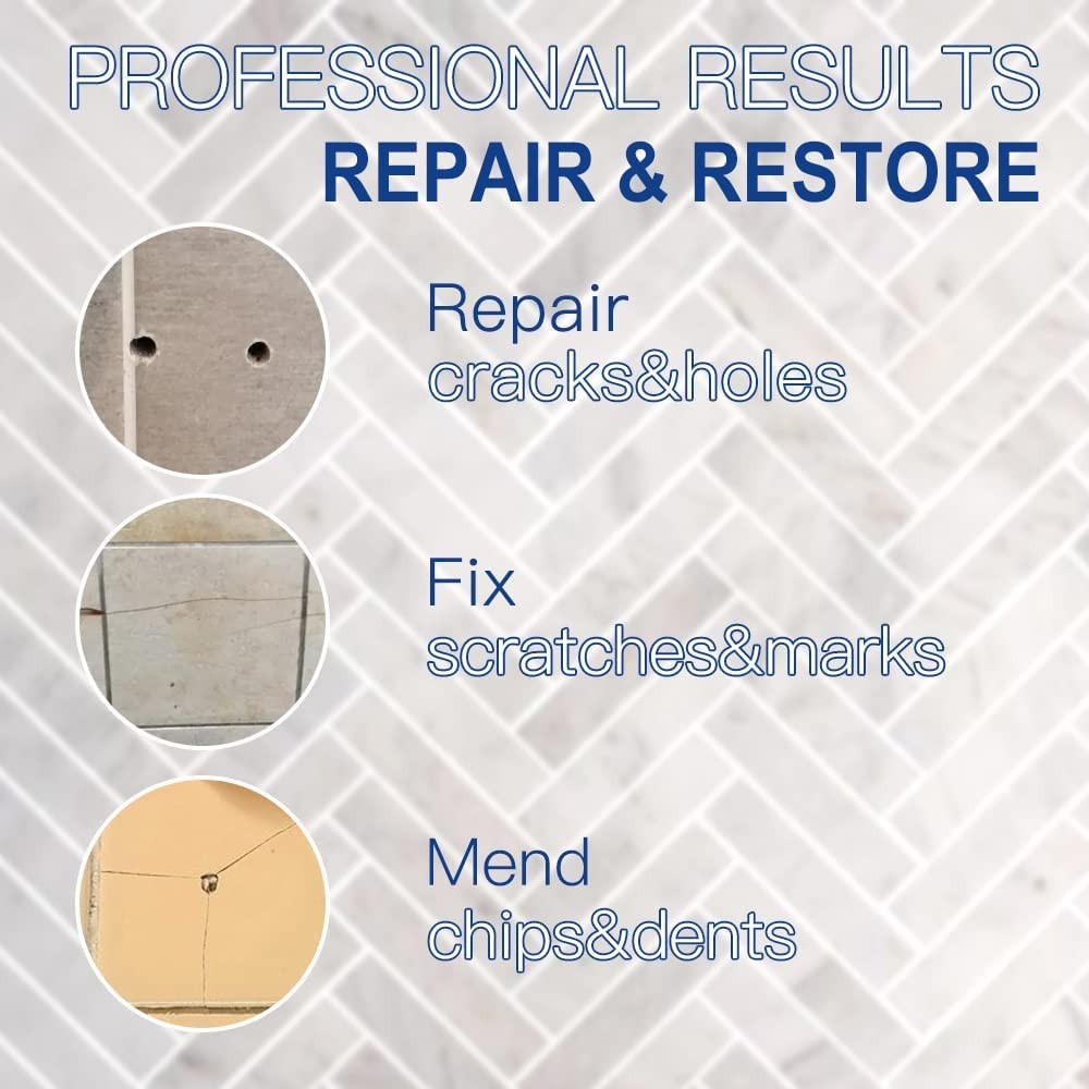 Porcelain Repair Kit – Tile Stone Repair Kit, Marble Repair Kit, Tub and Tile Re