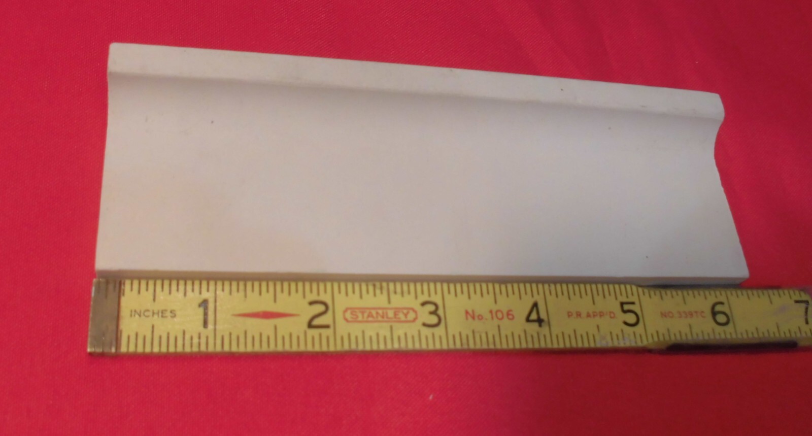 1 pc. Mint Green: Glossy Ceramic Radius Bullnose Tile: Wenczel Co. 2″ X 6-1/4″