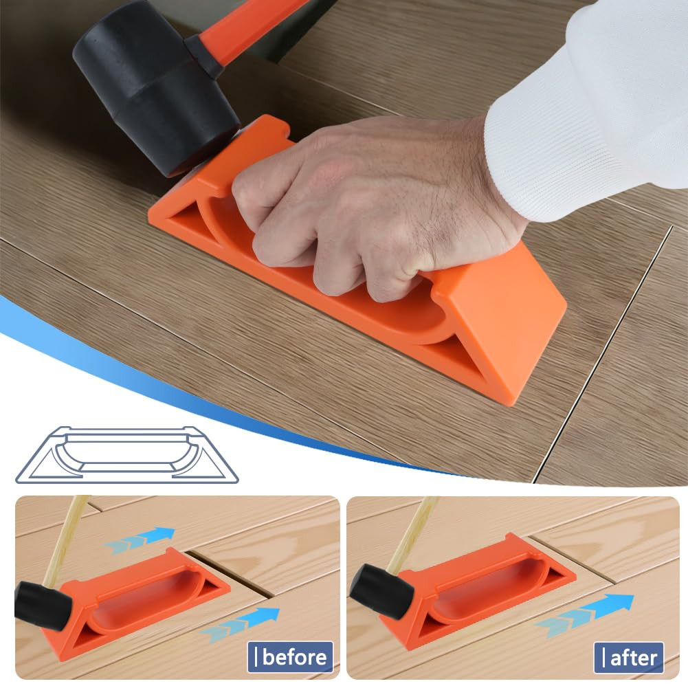 Floor Gap Fixer Tool for Laminate, Vinyl & Hardwood – Heavy-Duty Nylon Plank Pul
