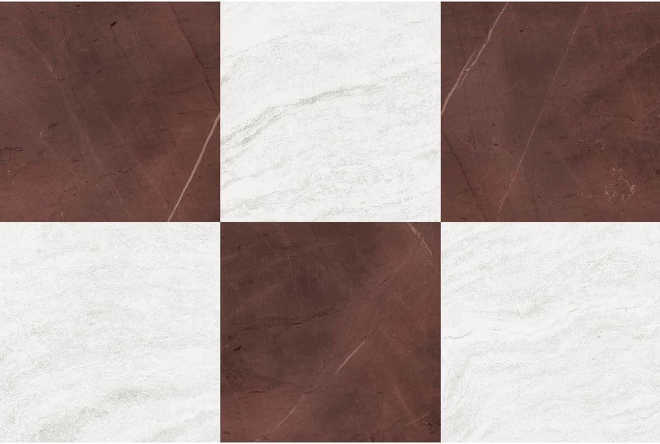 X Chris Loves Julia Bonneville Oxblood Peel and Stick Floor Tiles