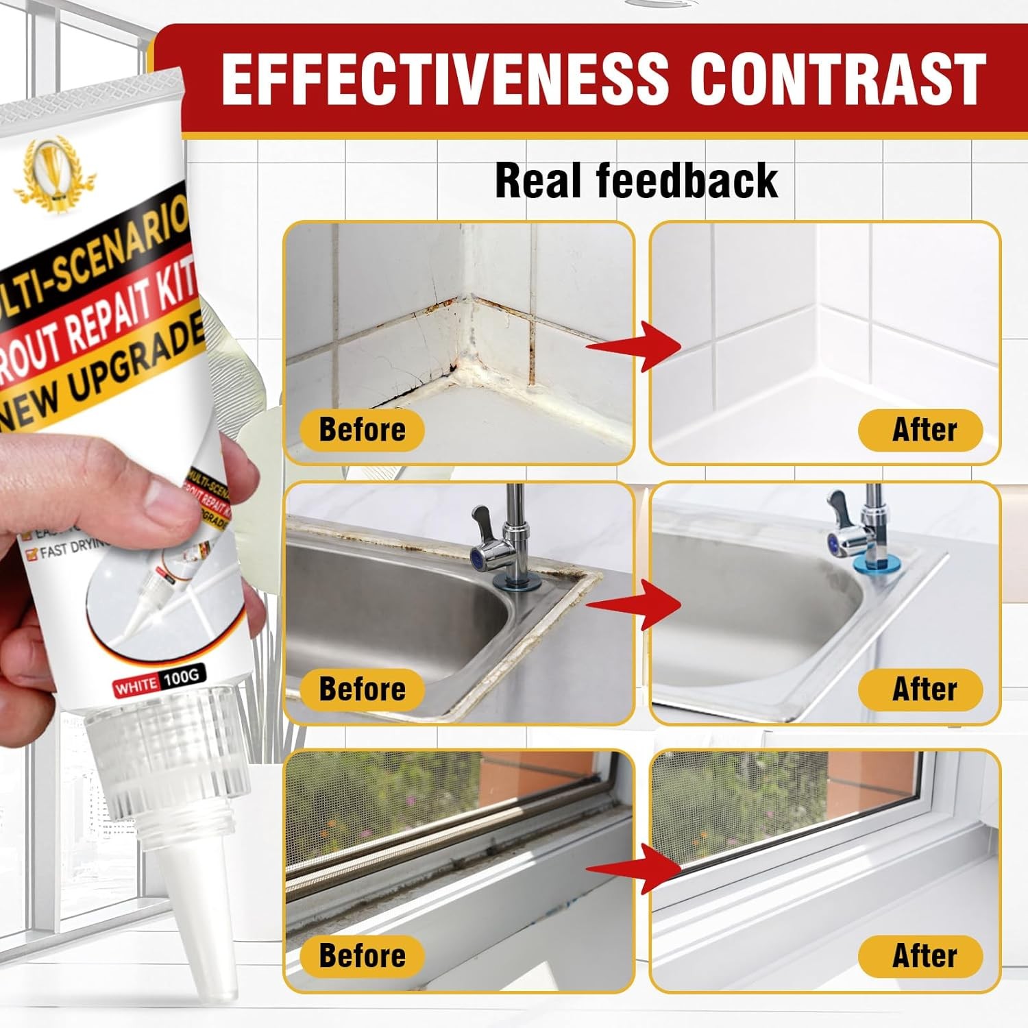 Tile Grout Repair Kit White Grout Sealer Bathroom Shower Tile Grout Sealer