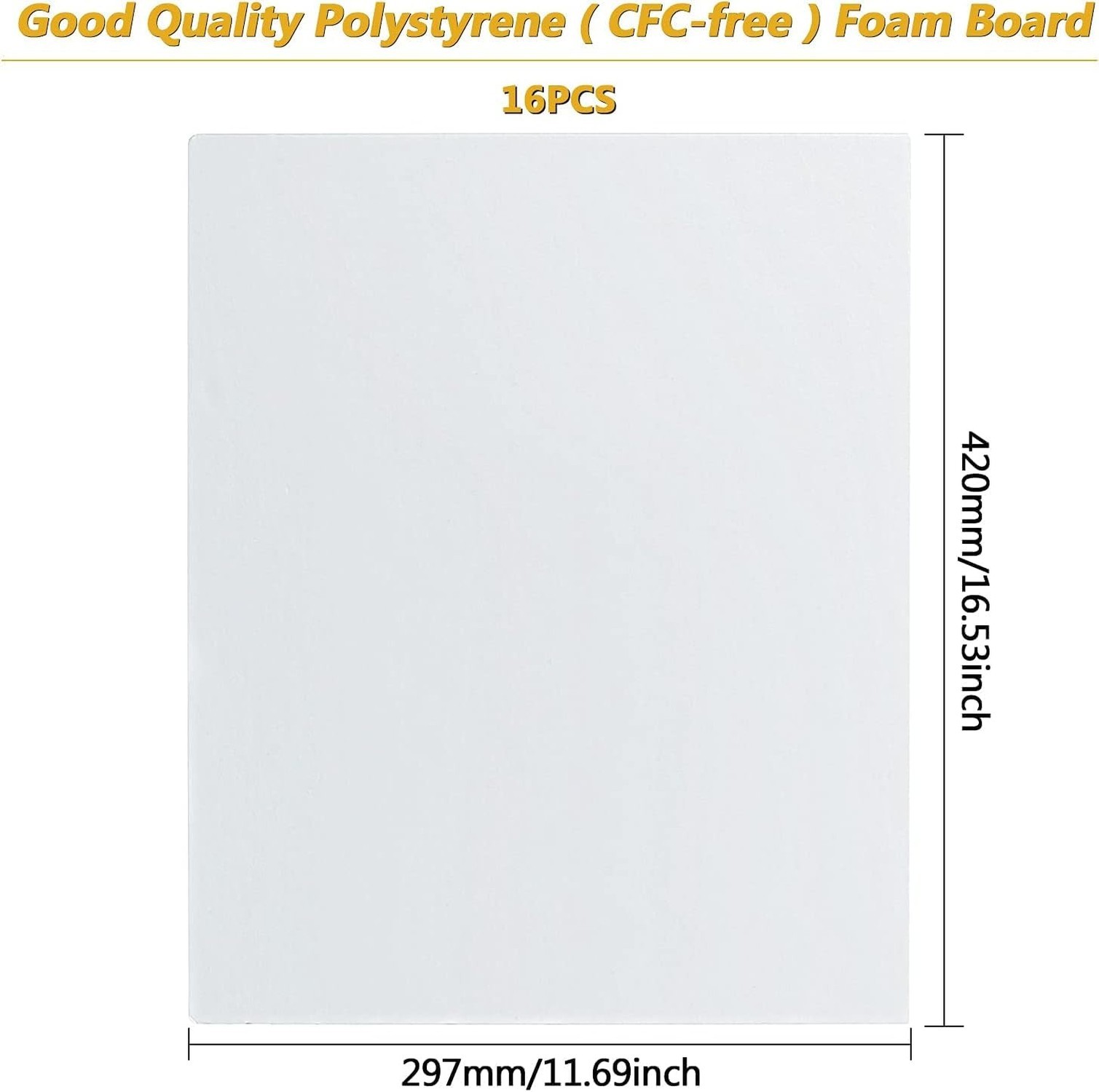 16 Pack White Foam Boards 11.7×16.5in, White Foam Core Boards Baking Board Ma…
