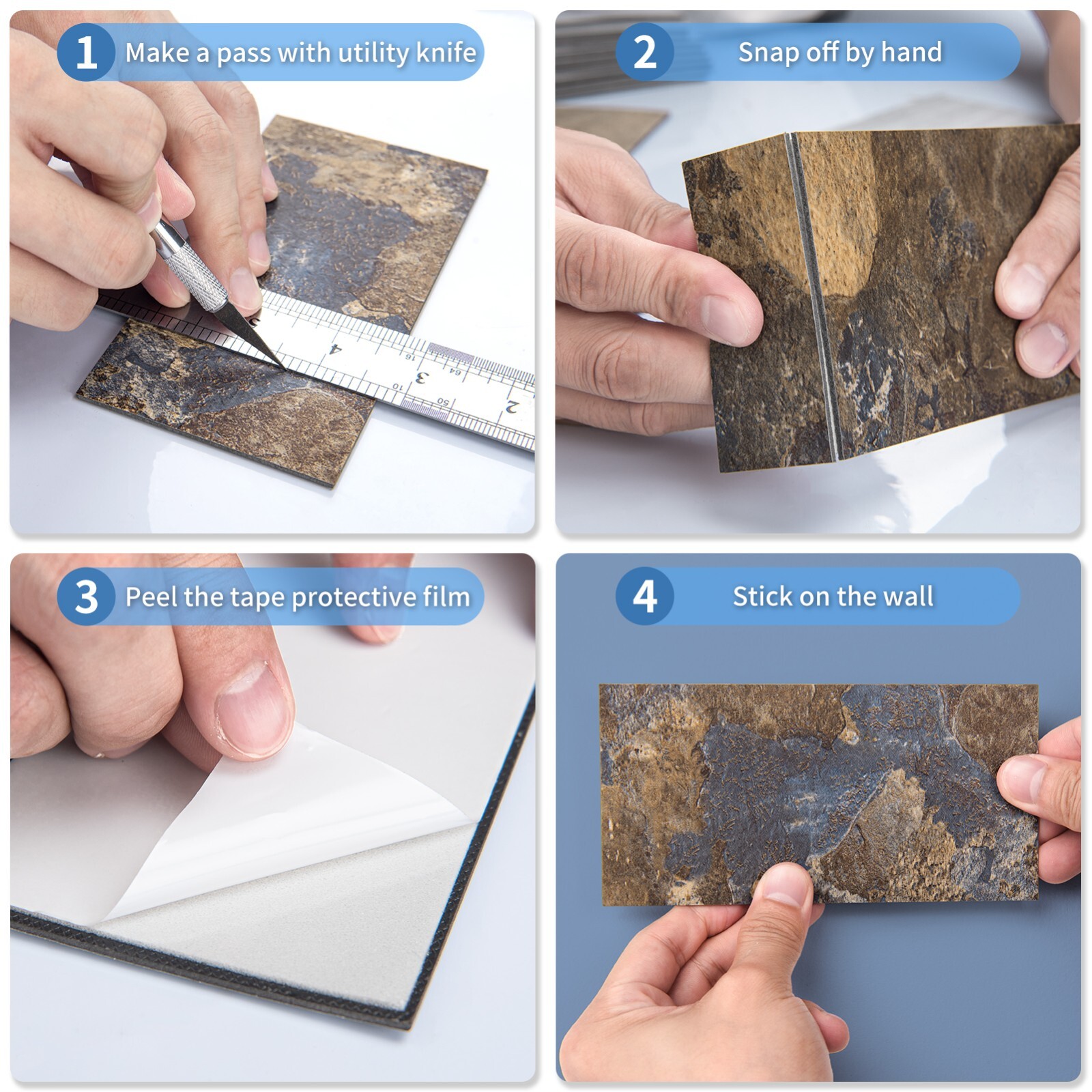 Art3d 102pcs Peel&Stick Wall Tiles, each 3″x6″