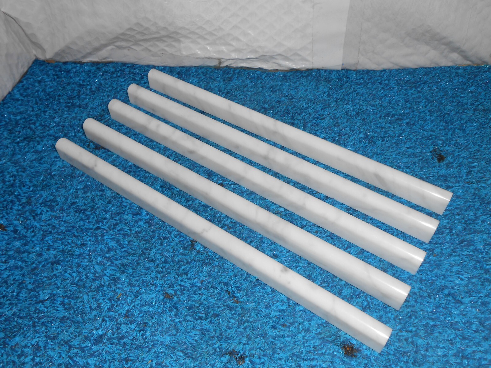 Carrara White Italian Marble ½” X 12” T-1007 Pencil Liner Trim Molding