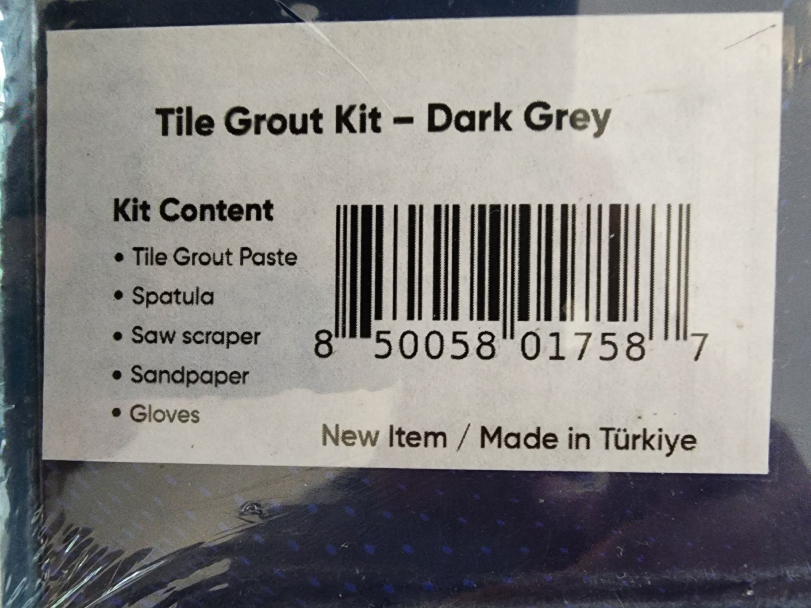 Toolera Tile Grout Repair Kit Dark Grey 14.11oz Set w/ Tools – New