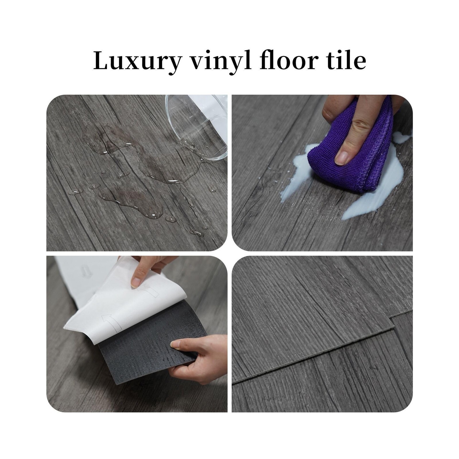 Peel and Stick Floor Tile, 36 Pc Waterproof Heavy Duty Wood Grain Tiles, 36″x 6″