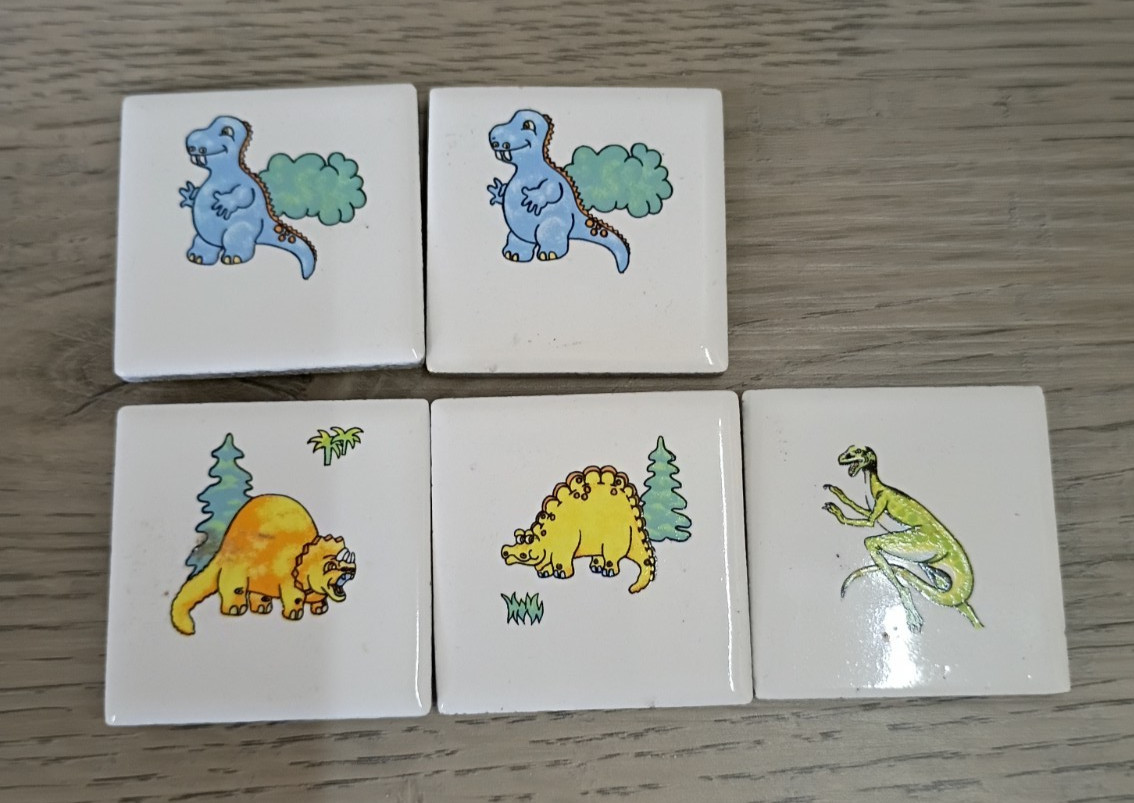 2×2 Dinosaur Decorative Tiles Kids Bathroom Accent Cottage Core