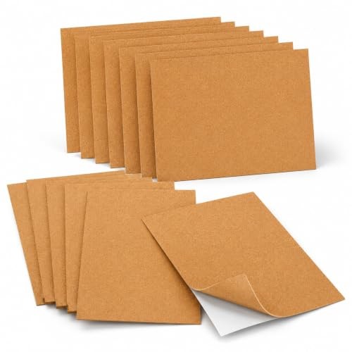12PCS Mini Wall Cork Board, A4 Size Cork Board with Adhesive Backing, Adhesive