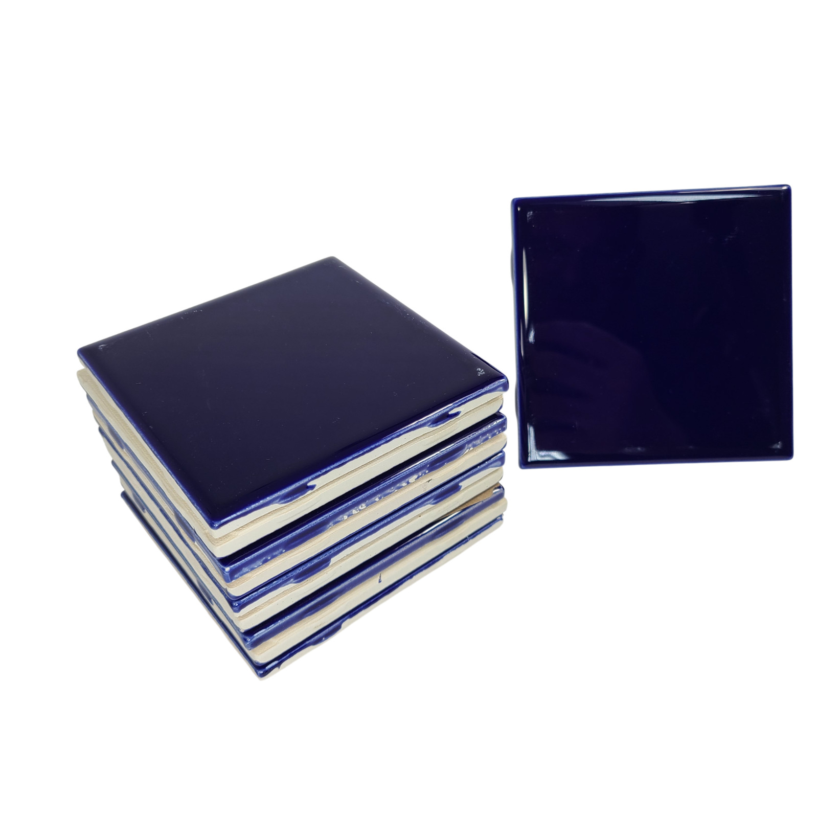 Blue Cobalt Ceramic Tile 4.25 in Subway Square Shower Kitchen Wall Backsplash