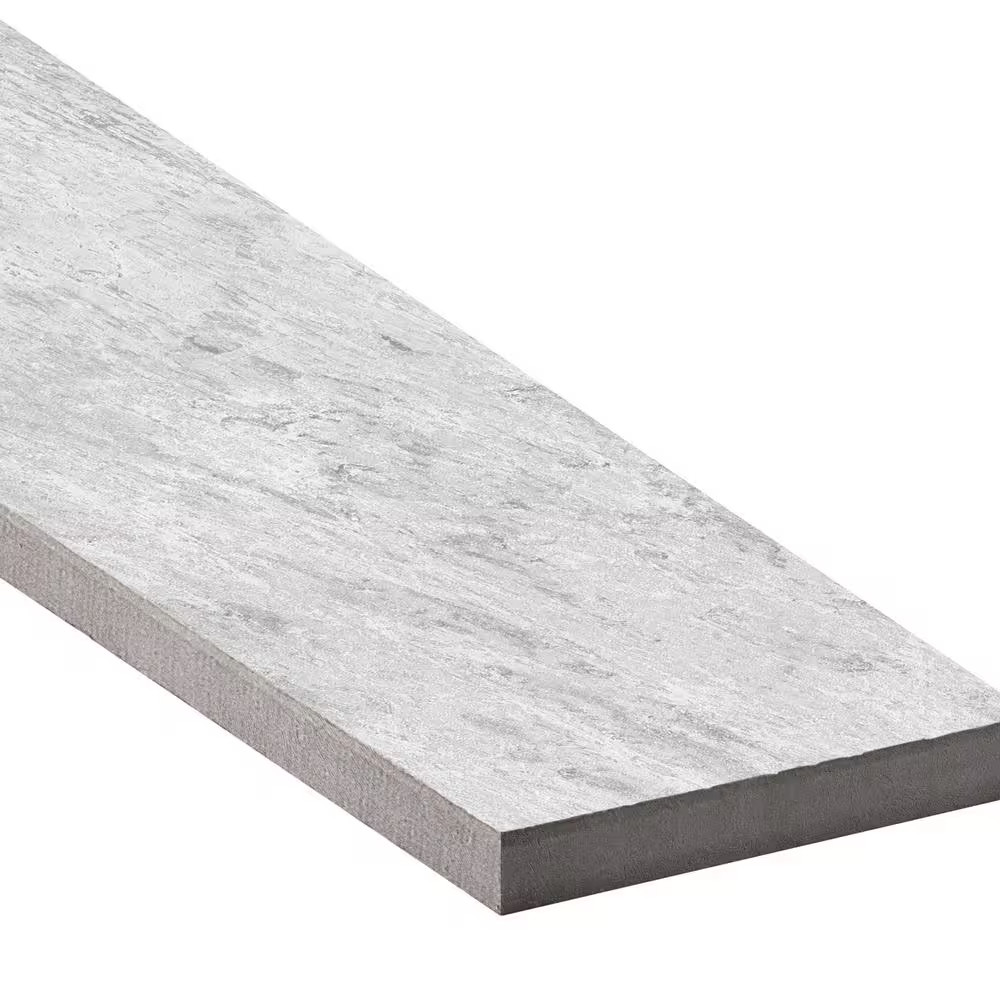 Alpe Graphite Matte 3 In. X 12 In. Quartzite Stone Look Porcelain Floor and Wall