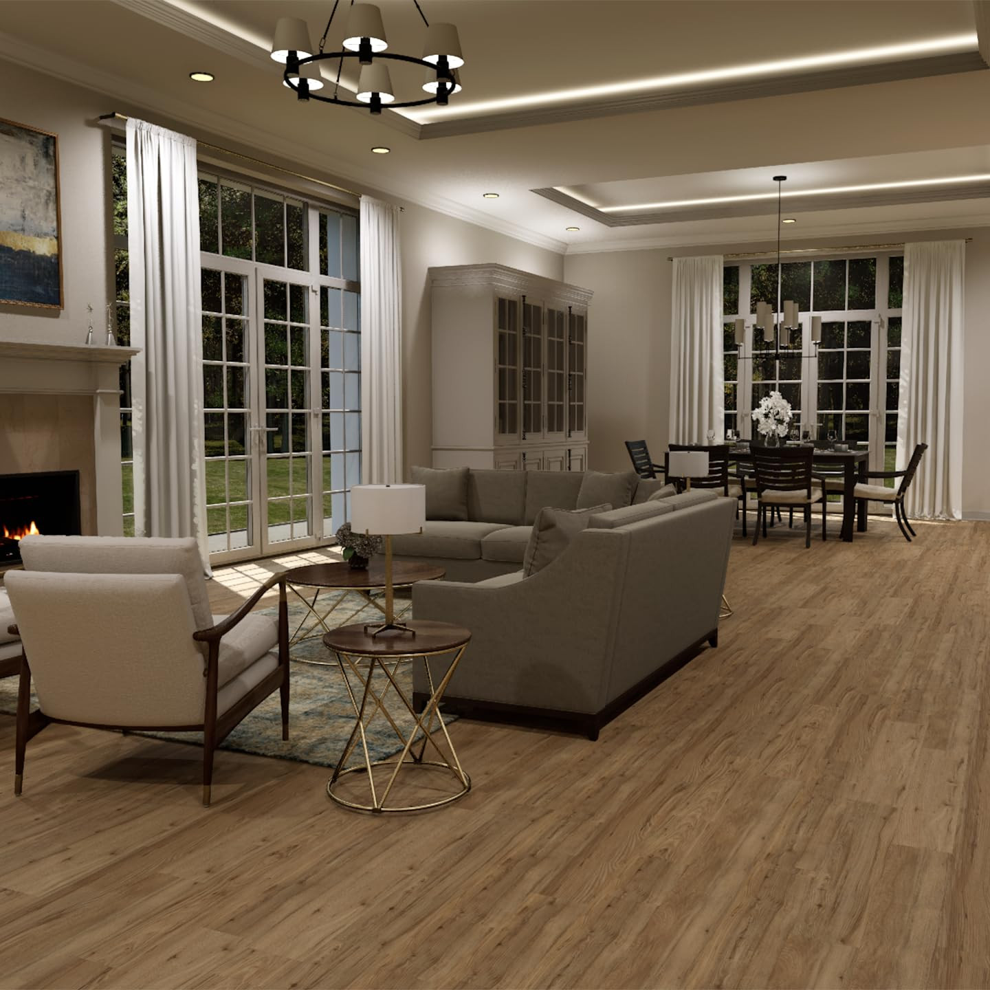 6″ X 36″ X 3Mm, 6Mil Vinyl Peel and Stick Flooring, Tea Ground Wood, Embossed, W