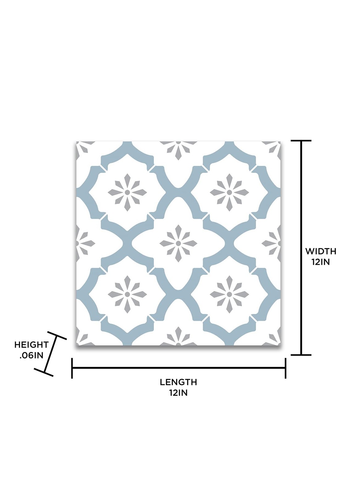 FP2943 Alfama Peel Stick Floor Tiles Multicolor Blue Removable Vinyl Decal