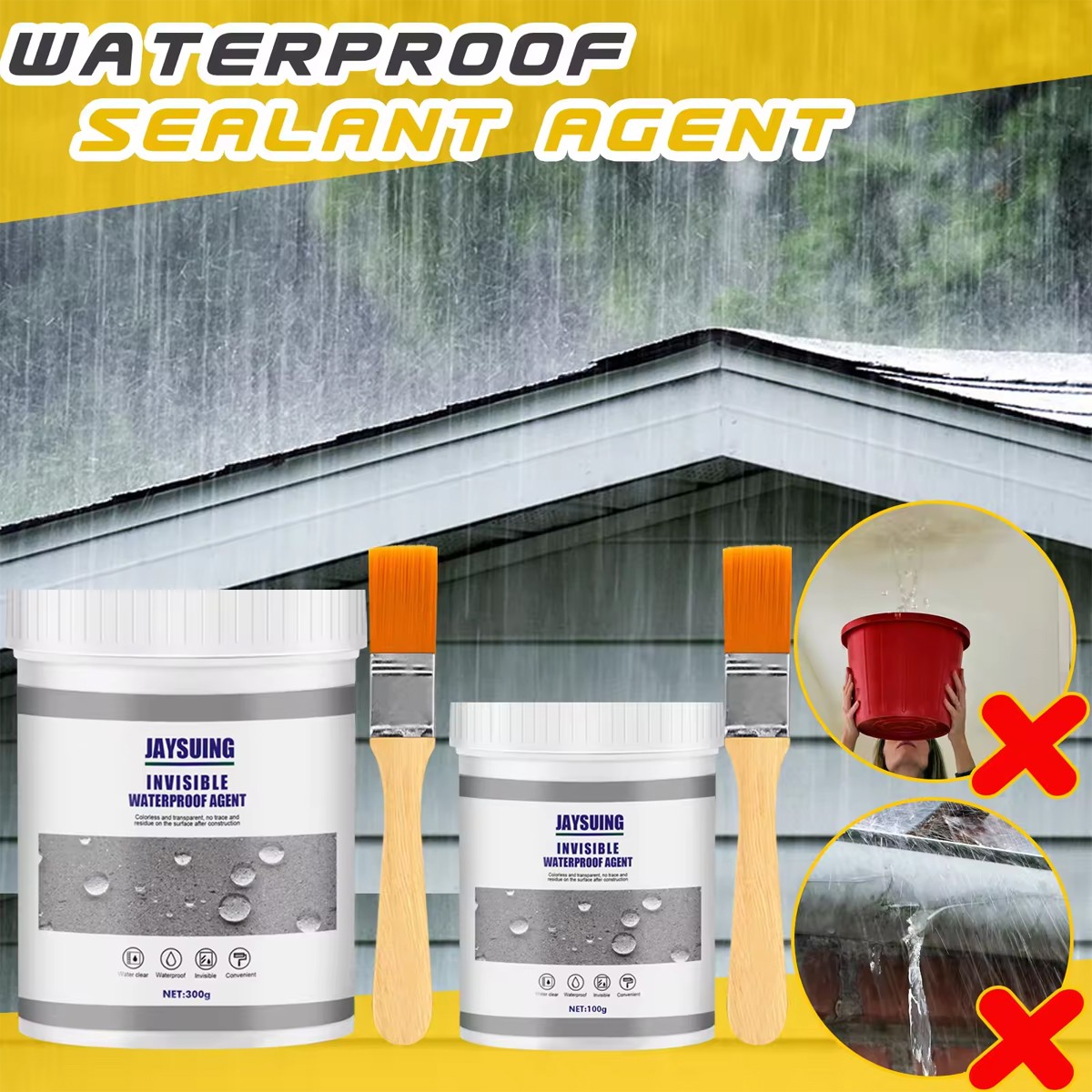 JaySuing Invisible Waterproof Agent Transparent Insulating Sealant – 100/300G