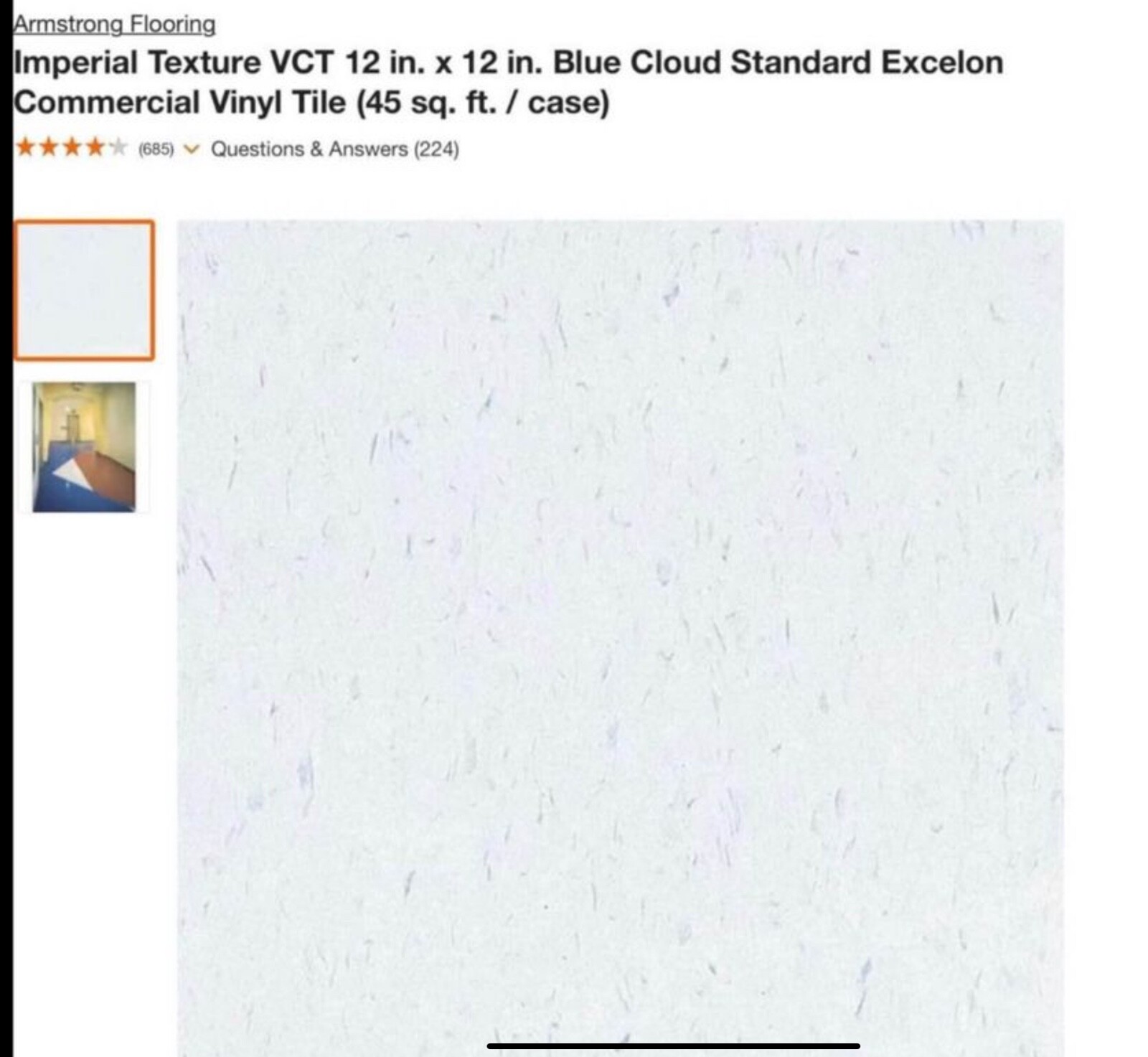 Armstrong Cool White and black and gray Standard Excelon Imperial Texture Vinyl
