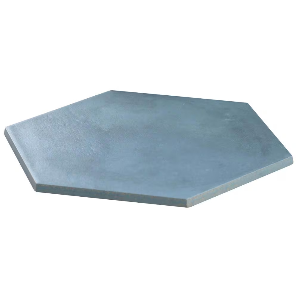 Dash Blue Ocean 8.5 In. X 9.84 In. Matte Hexagon Porcelain Floor and Wall Tile (