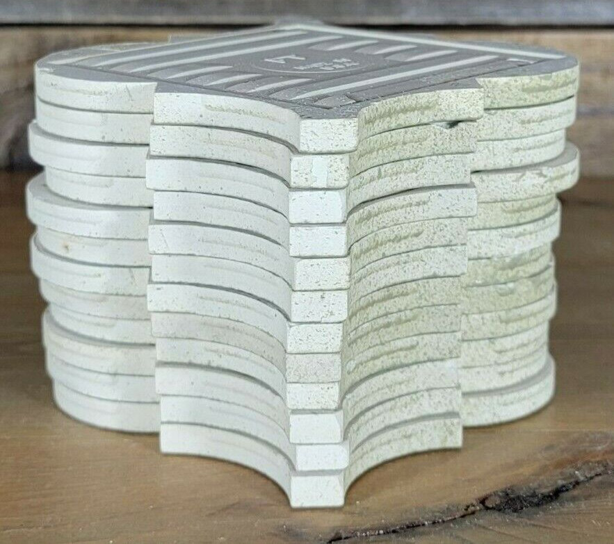 Vtg Salvage Florida Ceramic Arabesque Wall Tile FT USA 5 1/2″ Olive Drab Lot 12