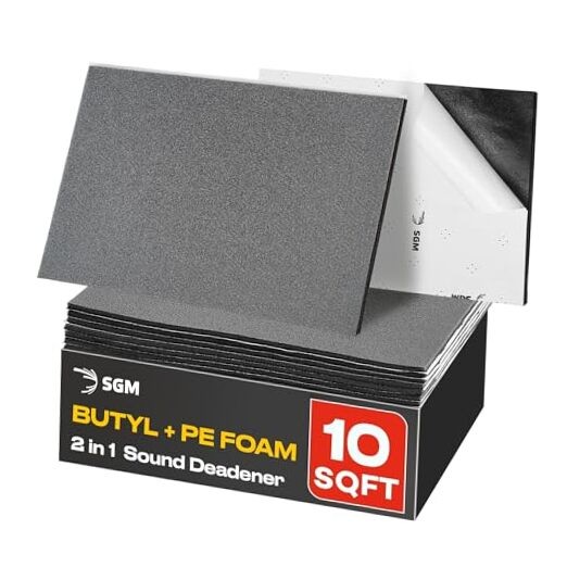 Blue 2in1 200 mil (6mm) 10 sqft Car Sound Deadening & Heat 200 mil 10 sqft