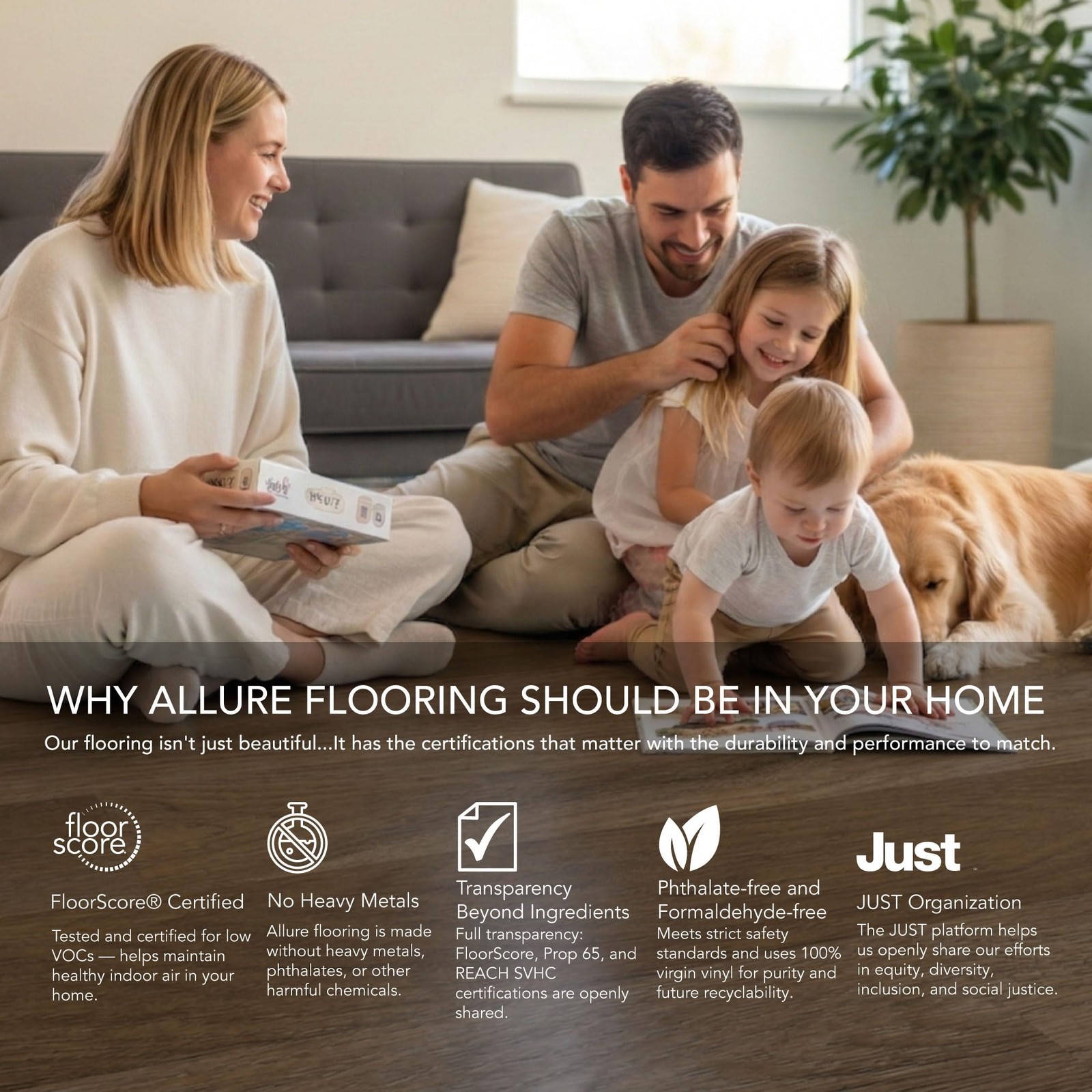Allure Wide Plank Luxury Vinyl Flooring, Gingermisu Maple 9″ x 48″, 7mm Thick…