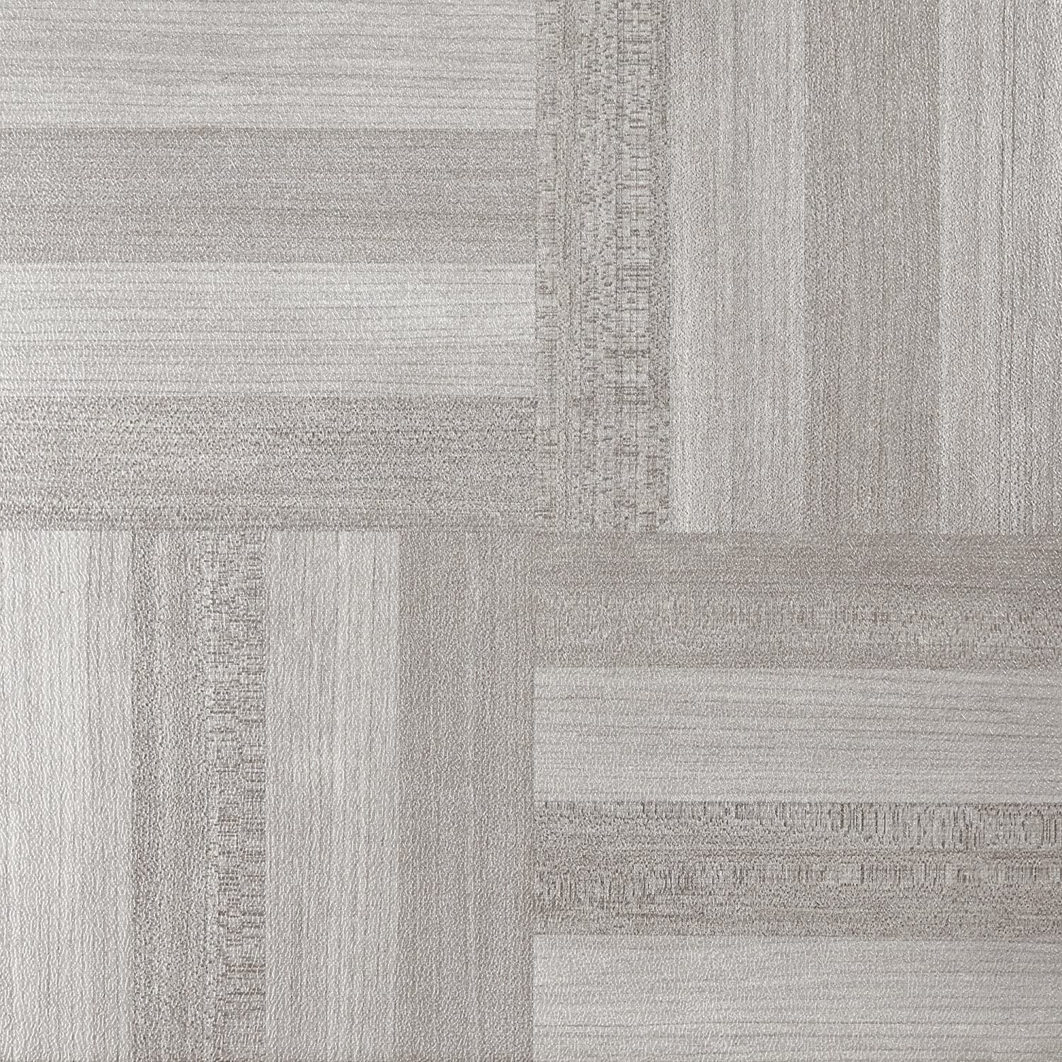 Nexus Self Adhesive 12-Inch Vinyl Floor Tiles, 20 Tiles – 12″ X 12″, Ash Grey Wo
