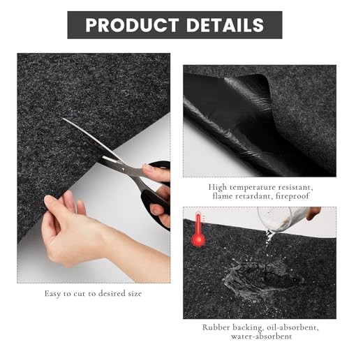 Pcs 29 x 36 Inch Garage Floor Mat Oil Spill Mat Oil Absorbent Pads Reusable, 1