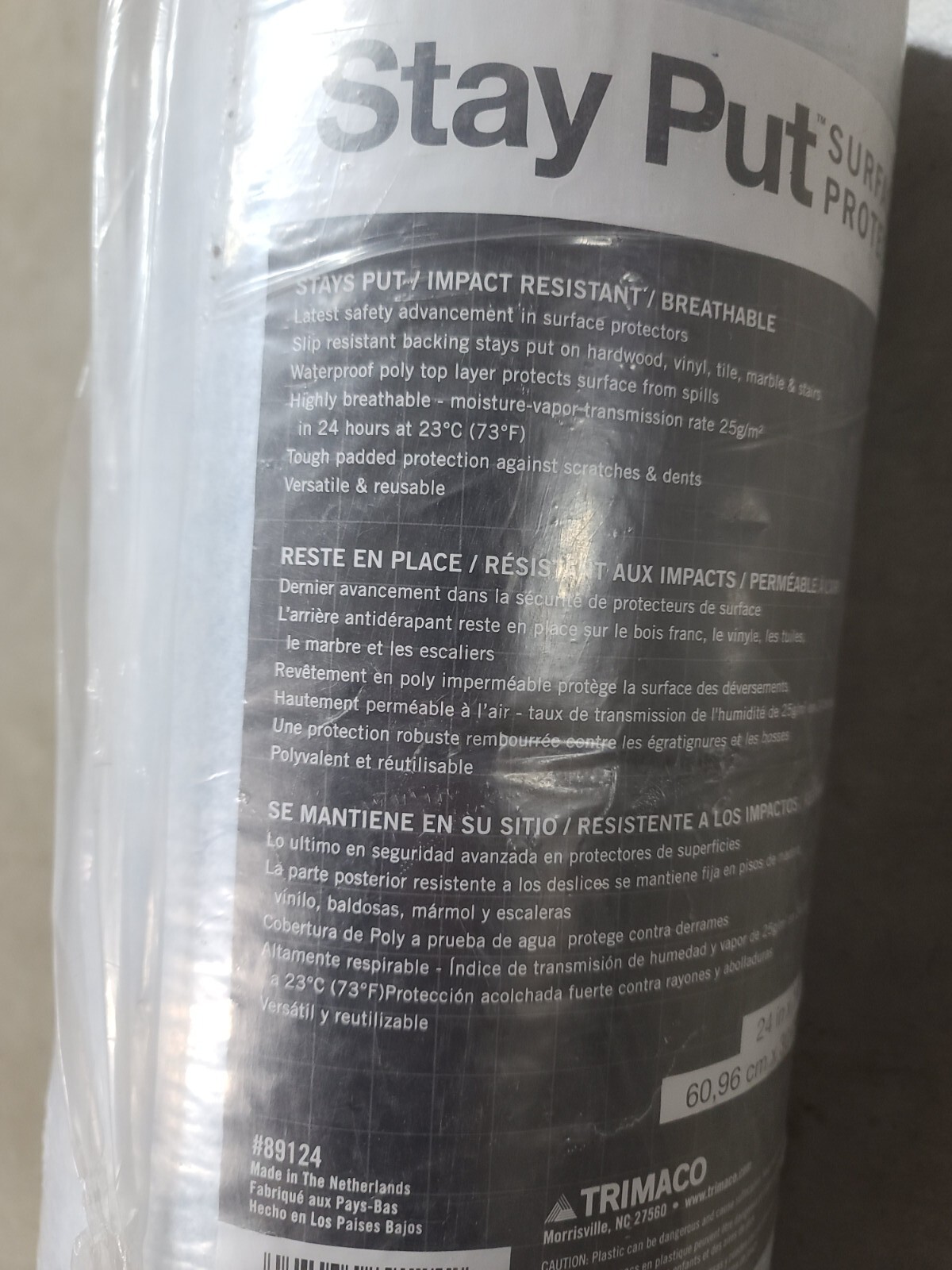 Stay Put Surface Protector 24 in. x 100 ft. 200 sq. ft. By Trimaco