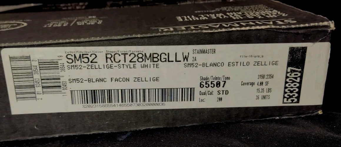 Stainmaster #5338267 Zellige-style 2″ X 8″ White Porcelain Wall Tile 34 Pcs