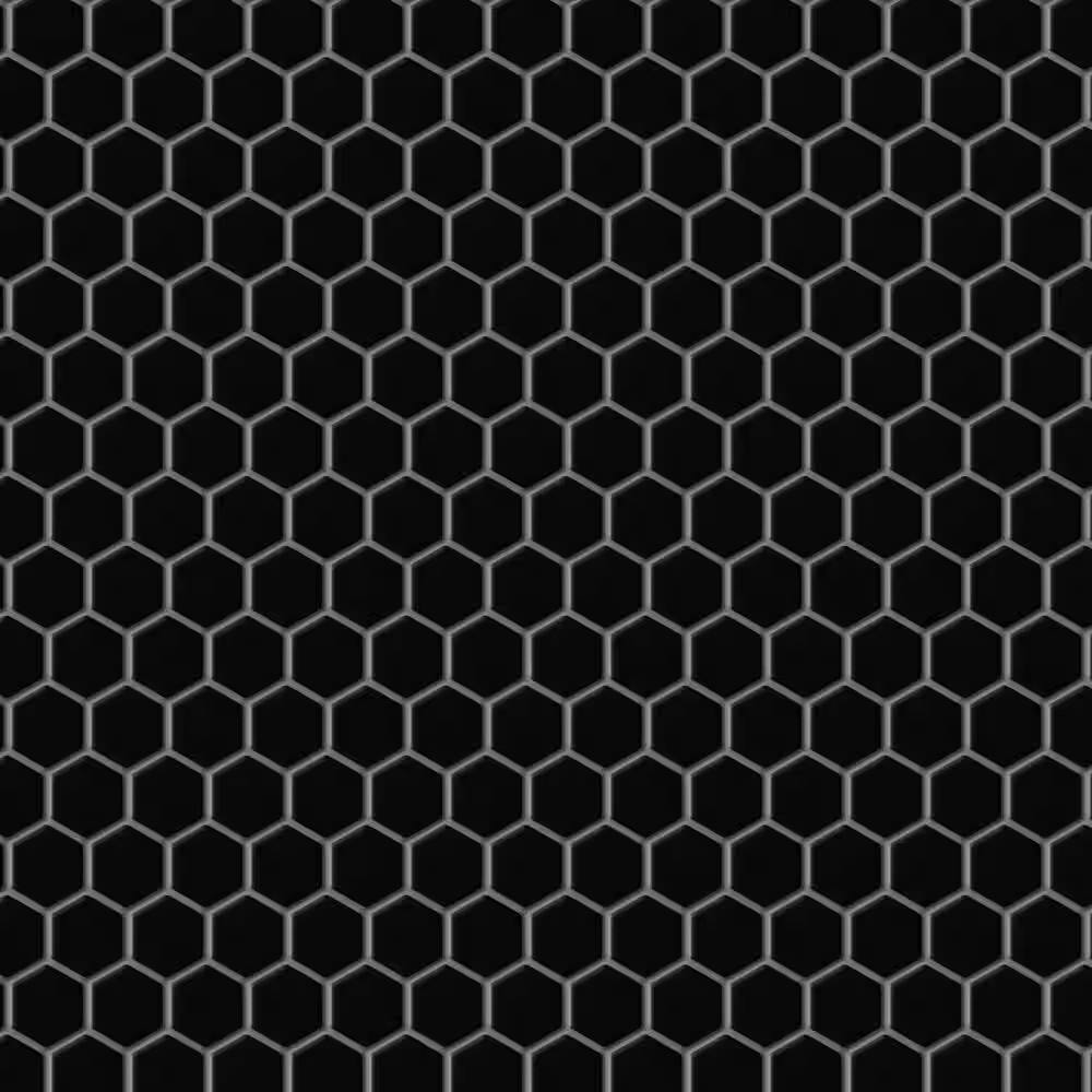 Metro 1 In. Hex Matte Black 10-1/4 In. X 11-7/8 In. Porcelain Mosaic Tile (8.6 S