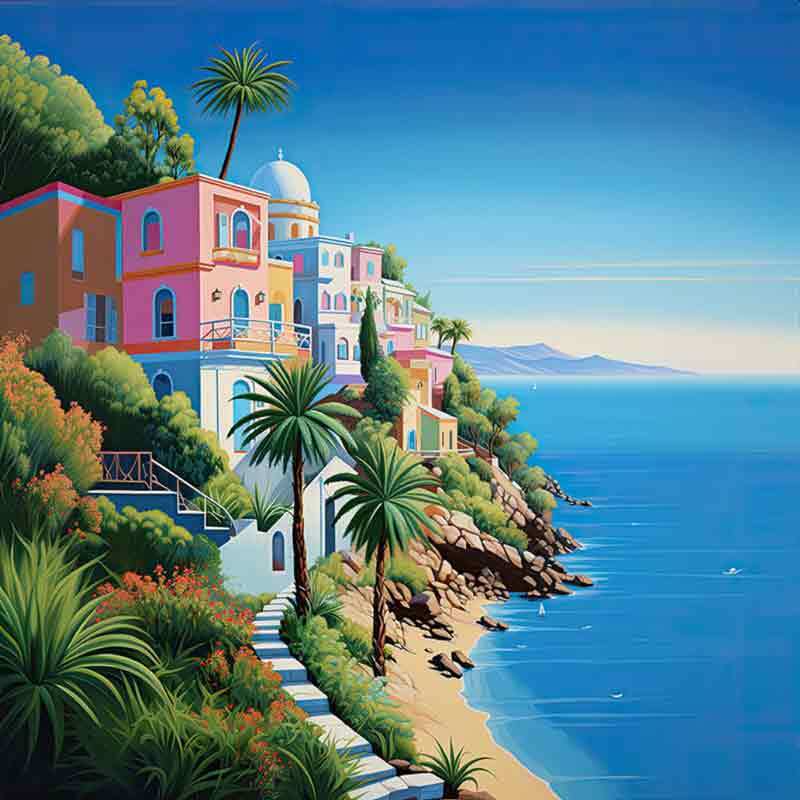 Mediterranean Accent & Decor Tile Ray Powers Greece Art OB-RPA449aAT