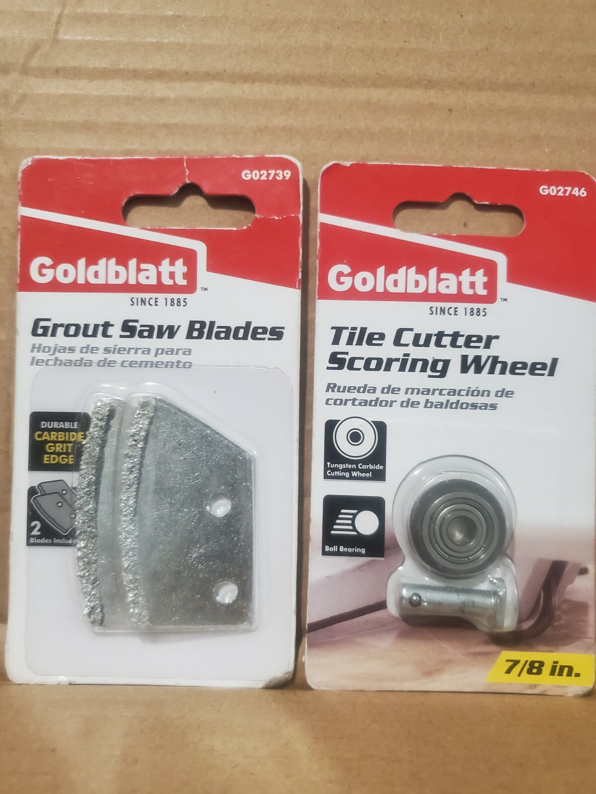 Goldblatt Grout Saw Blades or Tile Cutter Scoring Wheel | G02718, G02739, G02746