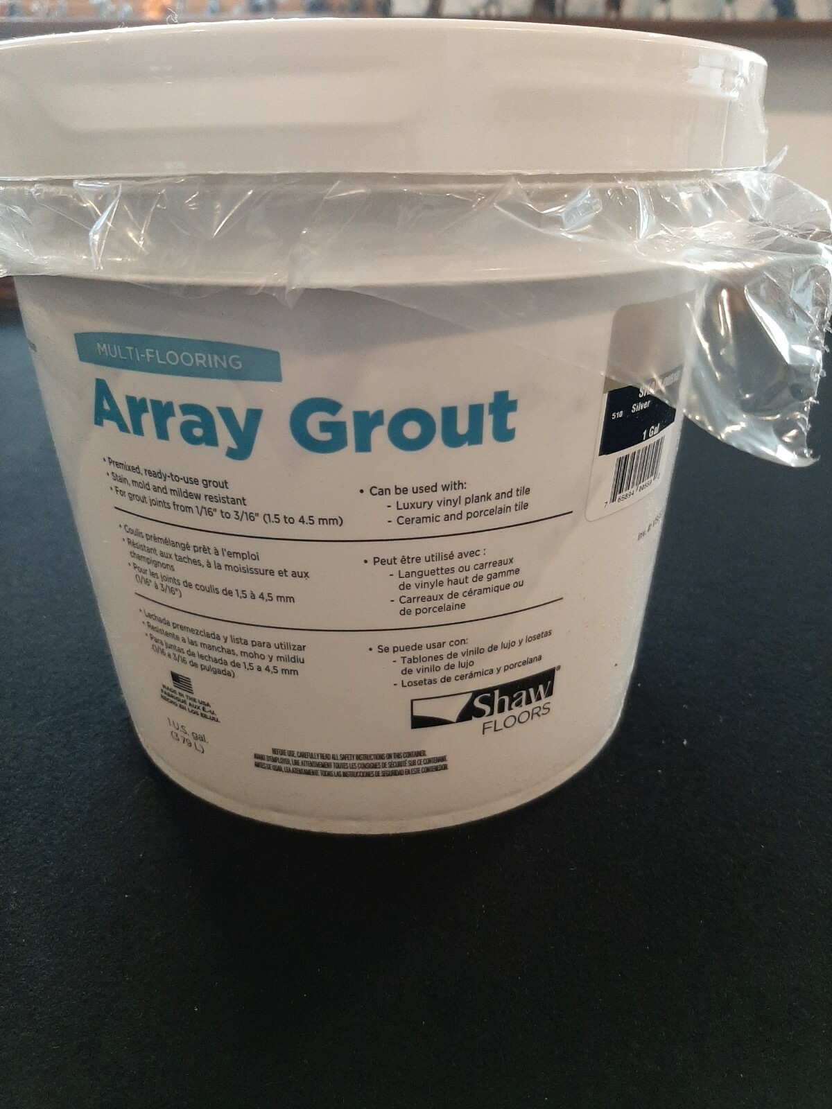 Array Multi-Flooring Premixed Grout 1 Gallon Silver Shaw Floors